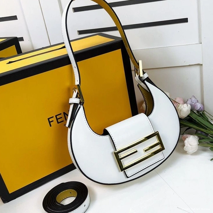 In Leather Mini Calf Cookie Bag White Fendi Hobo 0713